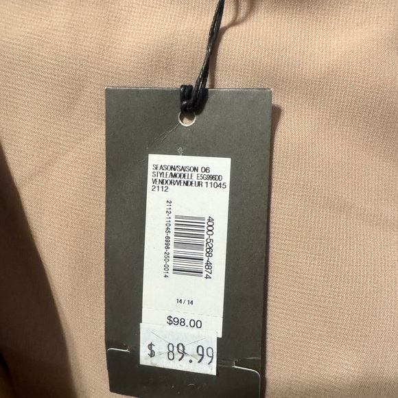 Armani Exchange Taupe High-Low Layered Midi Skirt - Picture 10 of 10